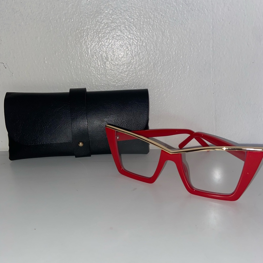 Cat-eye Red Eyeglasses